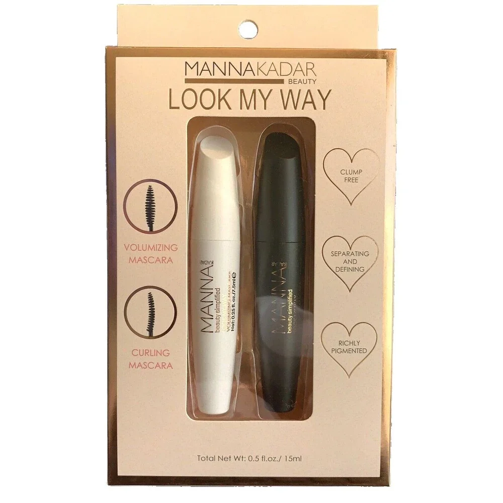 Manna Kadar Look My Way Volumizing Mascara Jet Black Curling, Clump‑Free Sealed